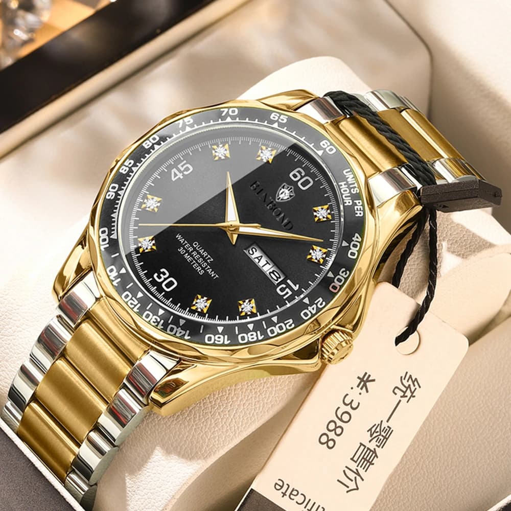 New Black Day Diamond Watch Men Swiss Brand High Quality Mens Automatic Digital Gold Watches For Man Fashion Quartz Wristwatches