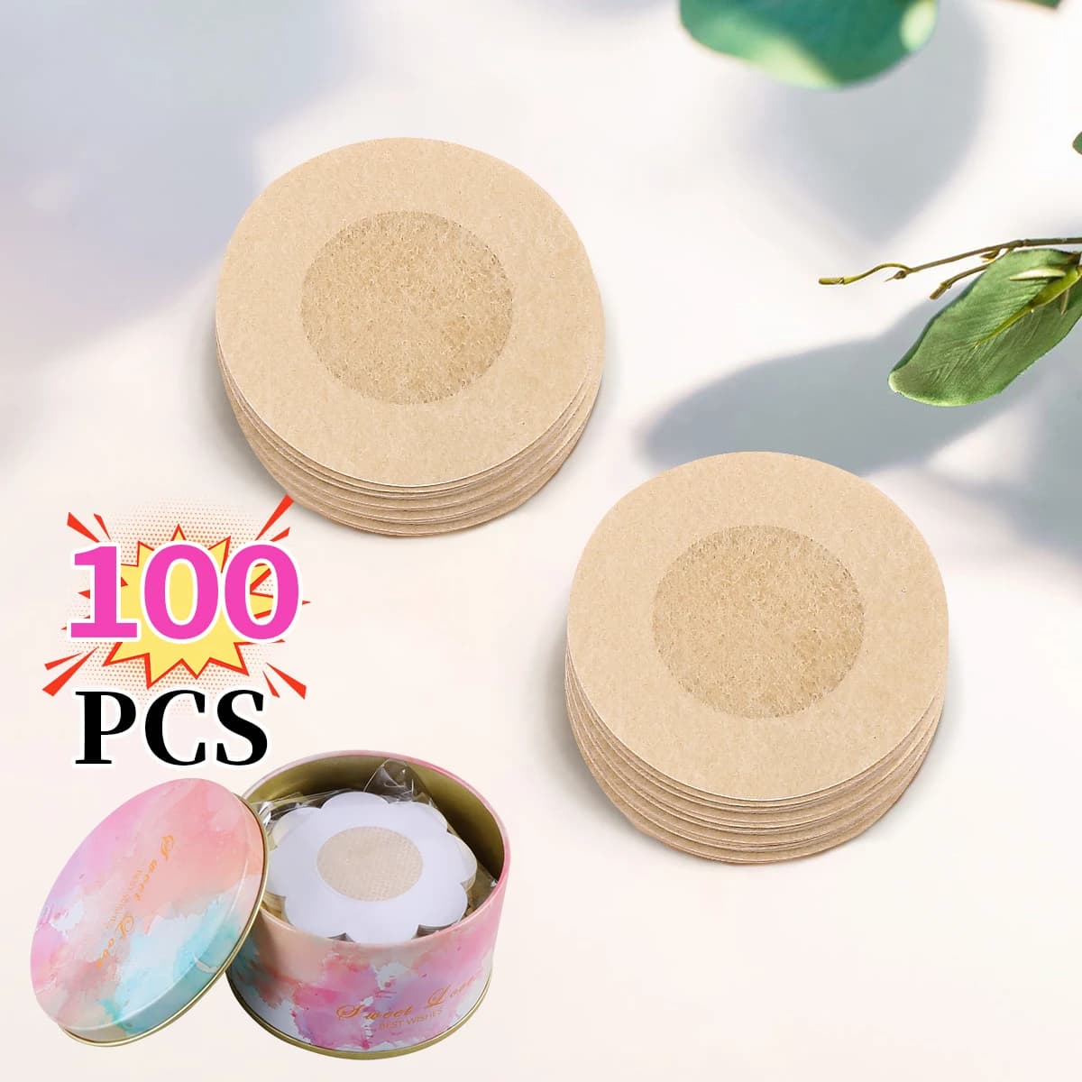 100 disposable stickers for metal envelopes/boxes: seamless, breathable, self-adhesive, comfortable, invisible cover