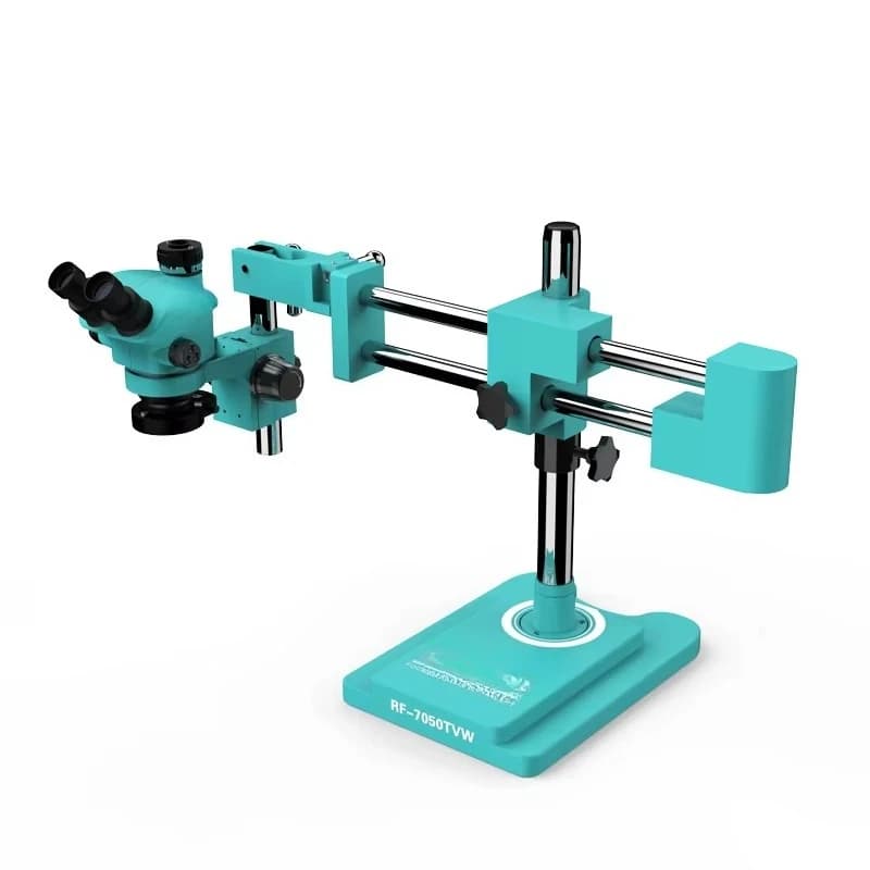 Microscopio per strumento di riparazione mobile RF7050TVW Ingrandimento 7-50X Microscopio digitale Polarizzazione stereo trinoculare elettronica