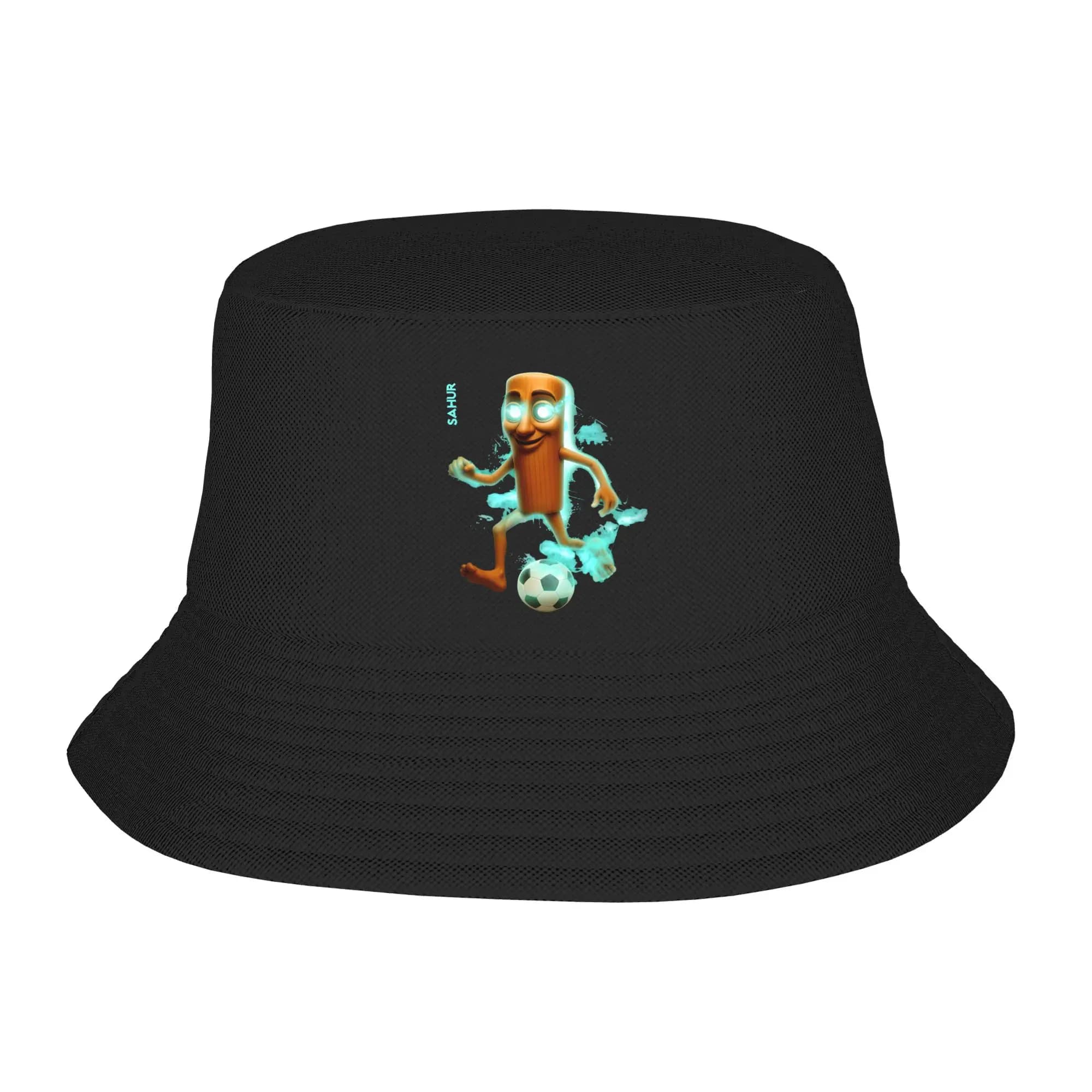 Cappello da pescatore unisex Brainrot Tun Sahur Lock, traspirante, estivo, alla moda, con grafica Hip Hop, per la pesca e la protezione solare