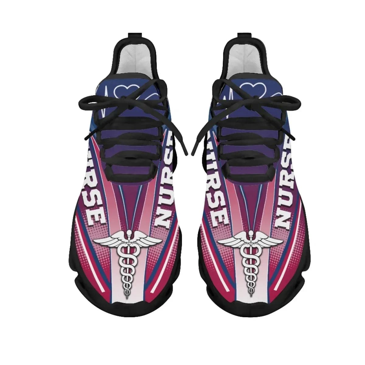 Women Lightweight Paramedic Flats Casual Lace up Platform Shoes EMT EMS Pattern Soft Mesh Sneakers fot Ladies 2023