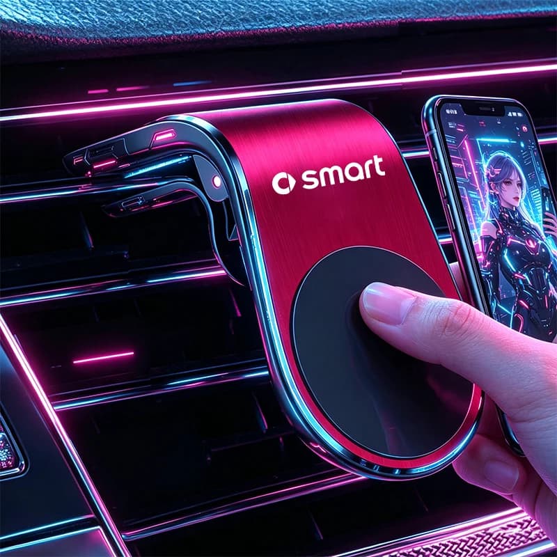 Supporto Magnetico per Telefono da Auto in Metallo, Accessori per Smart Fortwo Forfour Forjeremy Forvision 453 Brabus Roadster, Interni Auto