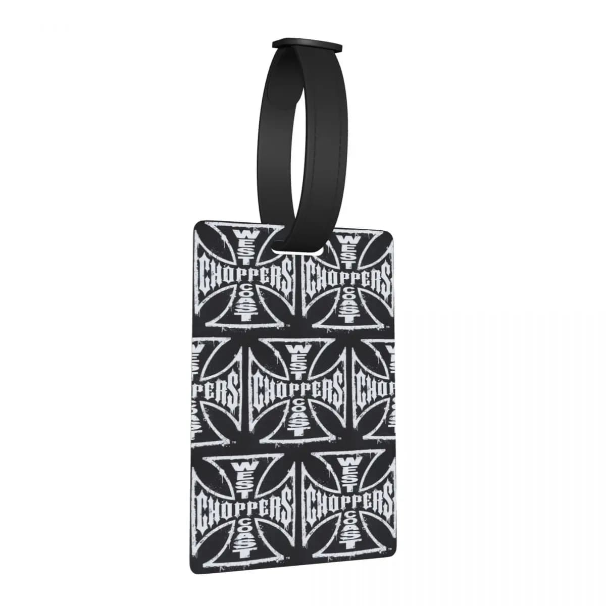 Etichette per bagagli West Coast Iron Cross Choppers, accessori per valigie, etichetta per bagaglio da viaggio, porta etichetta con nome, indirizzo e ID