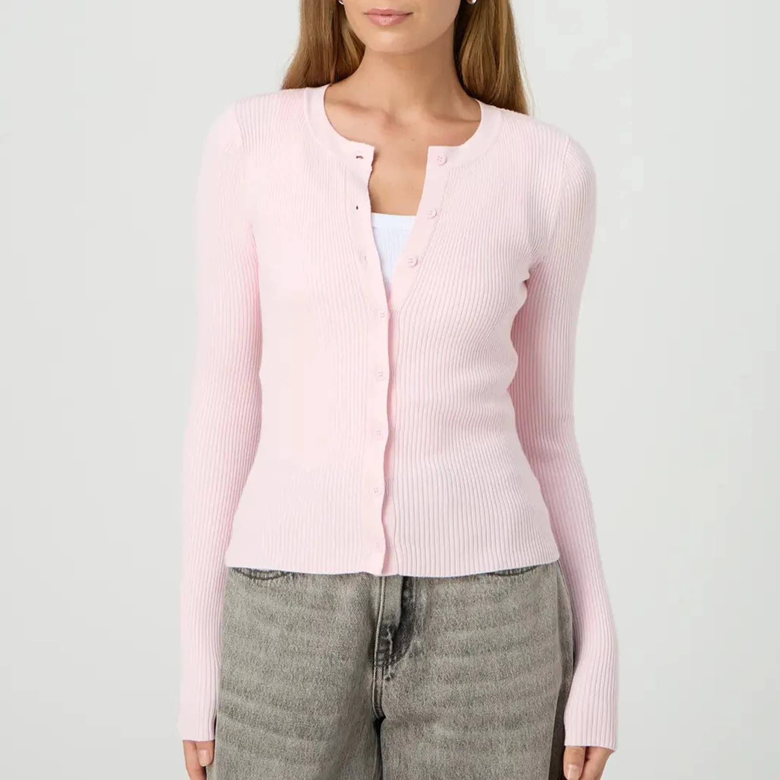 Autunno inverno maglione Cardigan donna tinta unita manica lunga girocollo abbottonatura maglieria a coste cappotto sottile