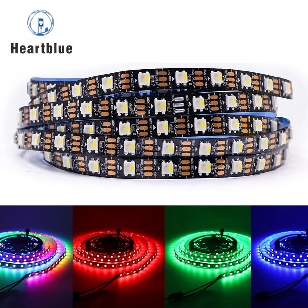 SK6812 RGBW Led Strip Light 4in1 Similar WS2812 12V Individual Addressable RGBWW 1m 5m 30 60 144 LEDs Lights IP30 65 67