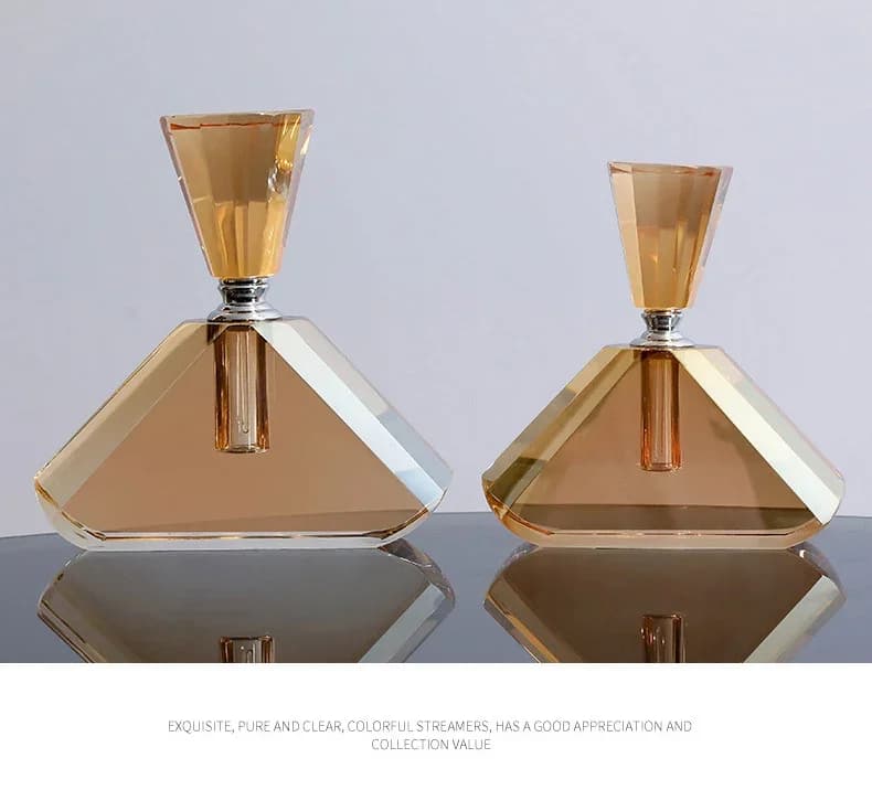Transparent Amber Crystal Perfume Bottle Aromatherapy Essential Oil Containers Creative Crystal Scent Bottle Liquid Container