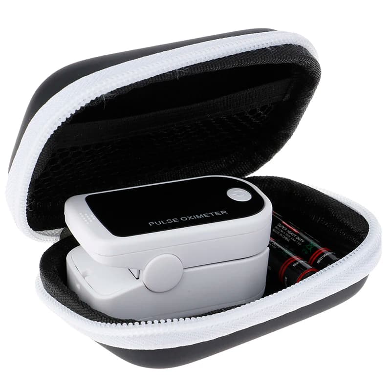Borsa per Ossimetro da Dito, Custodia con Cerniera per Misuratore di Ossigeno Digitale