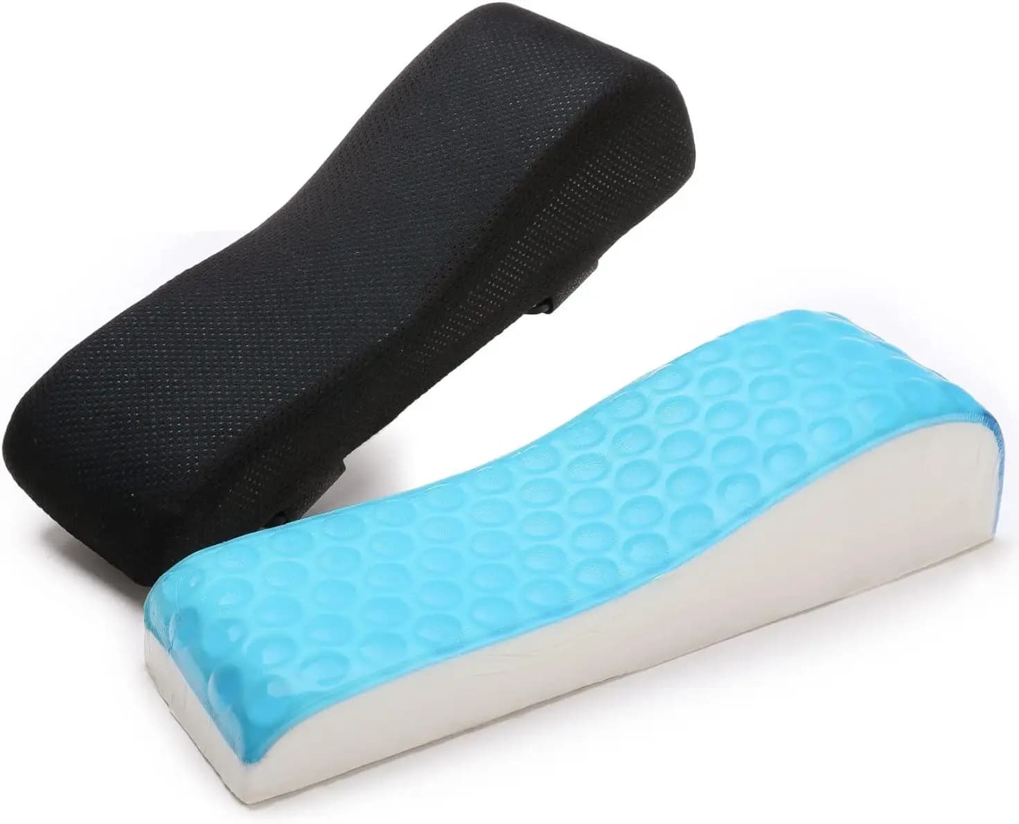 Cuscini Ergonomici in Gel per Braccioli con Memory Foam per Sedie da Ufficio e Gaming, Set da 2 Pezzi