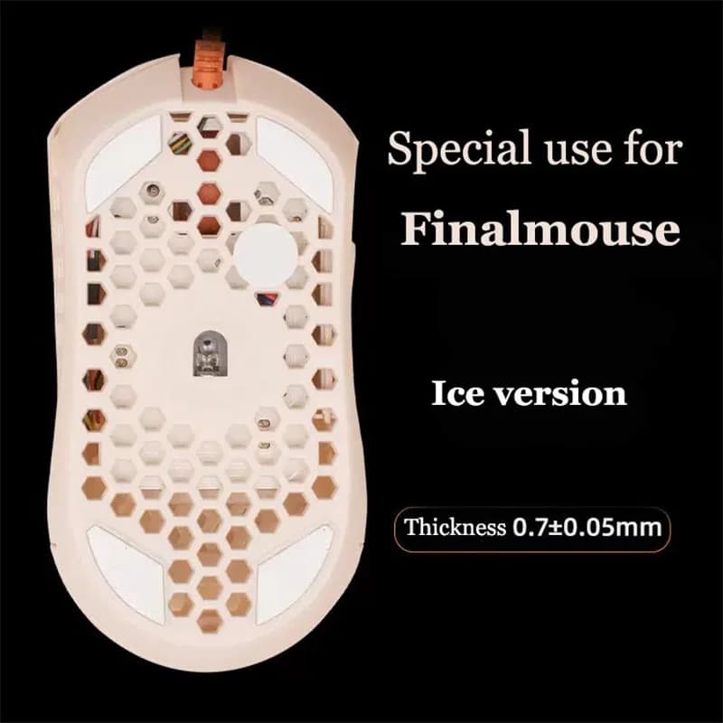 1 confezione Esports Tiger Gaming Versione ICE Mouse Pattini Piedini per mouse per Finalmouse Cape town Ul2 Mouse White Glides Curve Edge