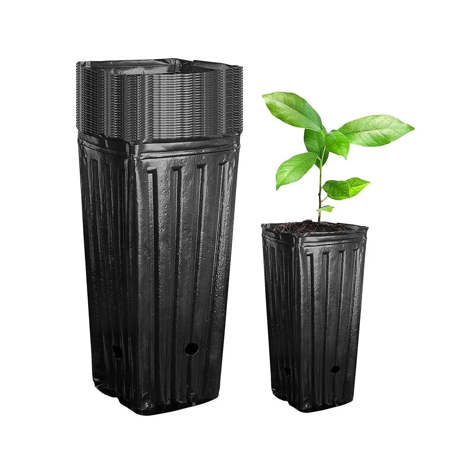 20 pieces vessels for deep nurseries trekking vessels for semi square black pots for flower plants container for greenhouse indoor and outdoor garden