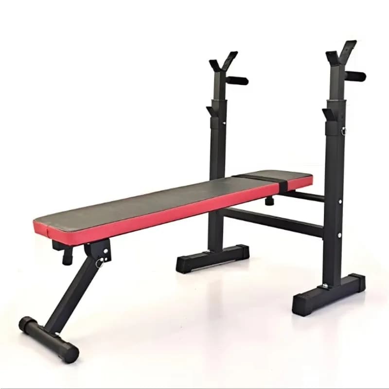 Unisex gym workout door with bench with adjustable handlebars, portable press with custom color logo, steel material