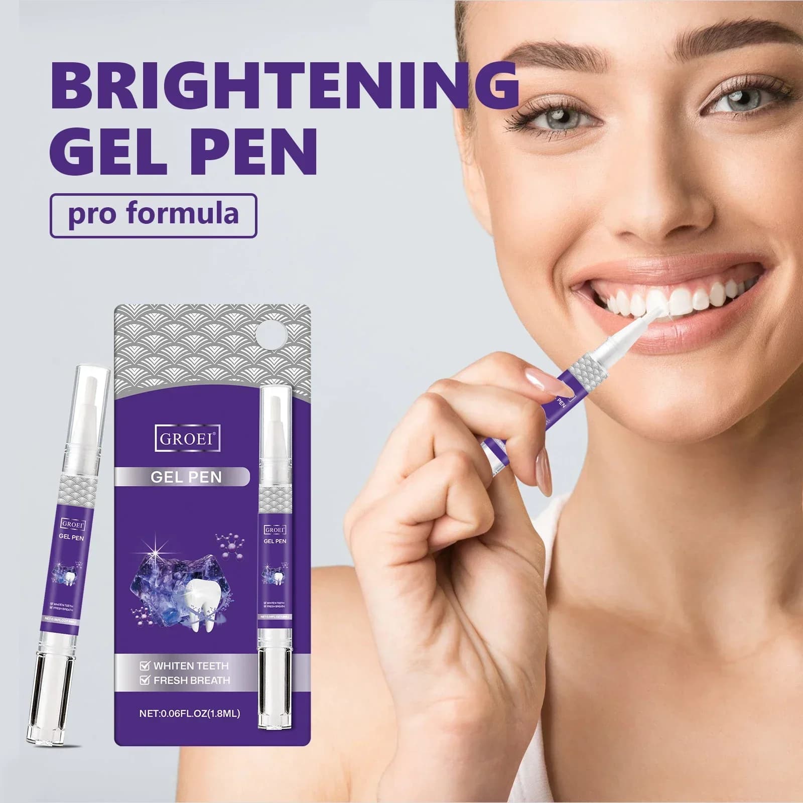 Penna sbiancante per denti tutto in uno - Pulisce in profondità le macchie, facile da usare, ripristina la bianchezza naturale dei denti per un sorriso luminoso.