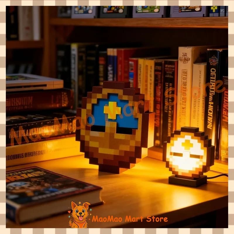 Chic Retro Pixel Art Style Sun watch Updated 24 hours 12 hours Game peripherals Block Figure Theme Block Wall mounted room decoration