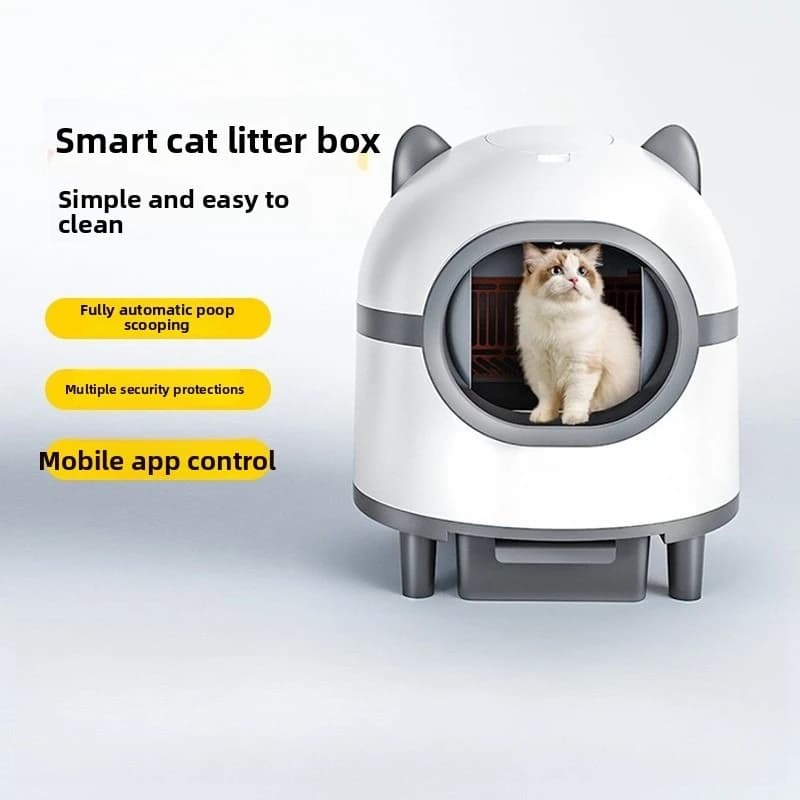 Lettiera per gatti completamente automatica, intelligente ed elettrica, di grandi dimensioni, con chiusura automatica, accessori per gatti