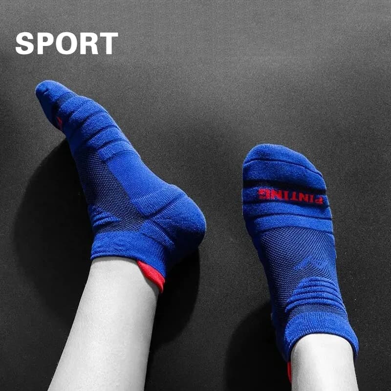 3 paia di calzini corti da corsa da uomo asciugamano spesso calzini sportivi da fitness ad asciugatura rapida calzini da basket da ciclismo atletico uomo 39-44
