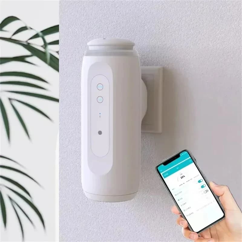 Smart Wall Plug Waterless Essential Oil Diffuser Cold Air Nebulizer Automatic Scent Air Freshener Aromatherapy Machine for Home