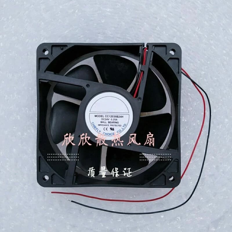 For 1PC CHIEFLY CC12038B24H 24V 0.25A 12CM 12038 2-wire Cooling Fan
