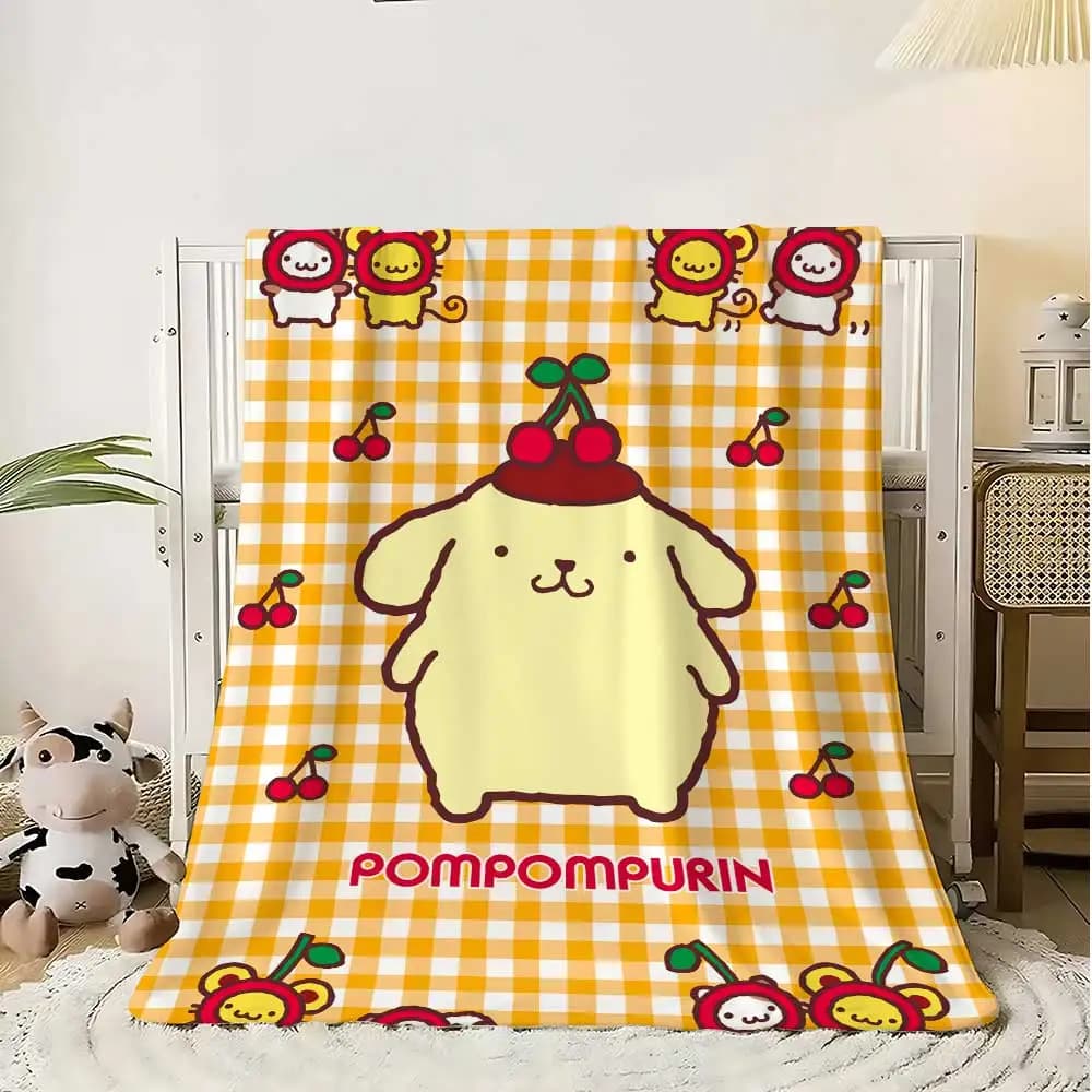 Anime Blanket School Kawaii PomPomPurins Fluffy Soft Blankets for Bed Bedroom Decoration Home Bedspread the Sofa Throw Winter