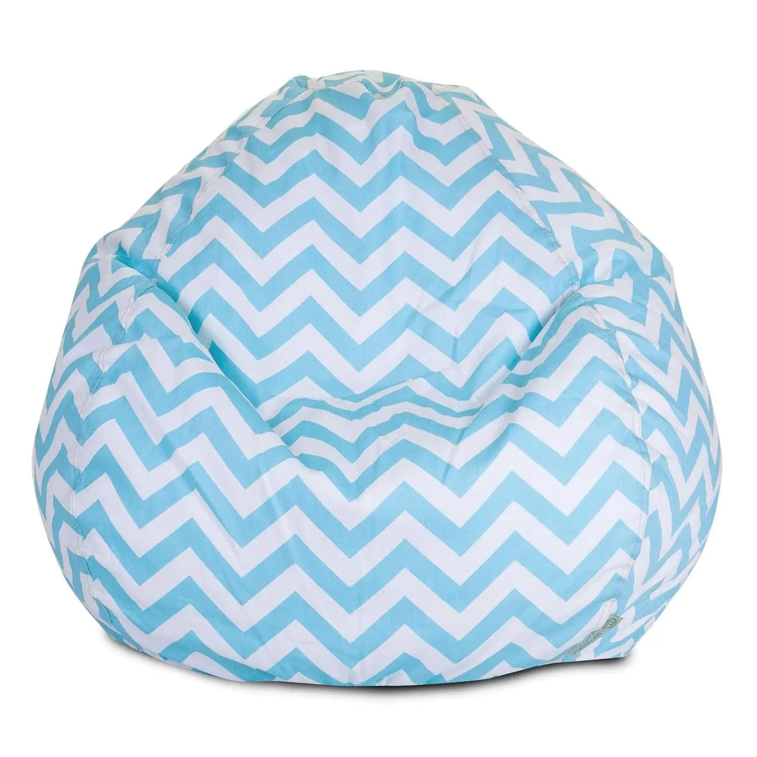 Large Chevron Bean Bag Chair Soft Gaming Lounge Seating 36x36x25 Inches Light Blue, Customized