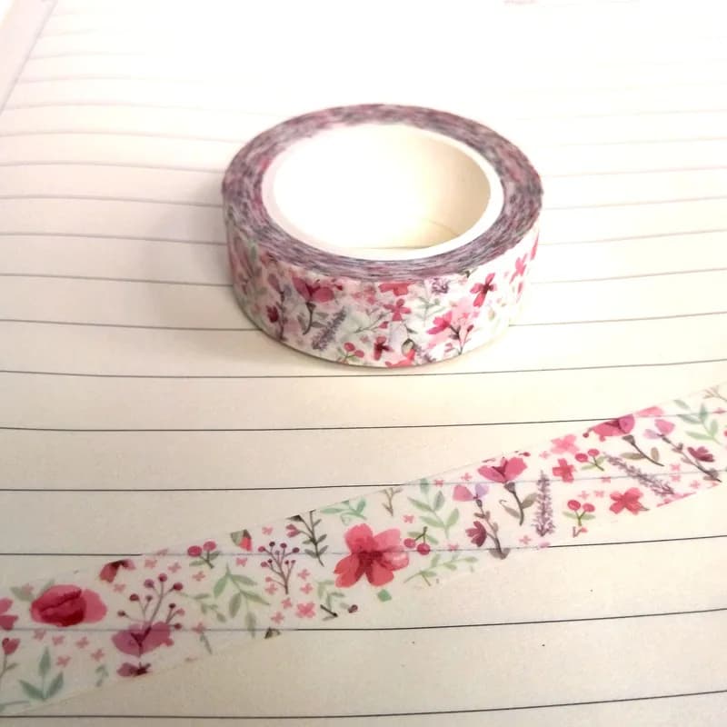 1PC. 10M Decorative Cherry blossoms Sakura Japanese Washi Tape Paper Masking Tapes Adhesive Stickers Decorative Stationery
