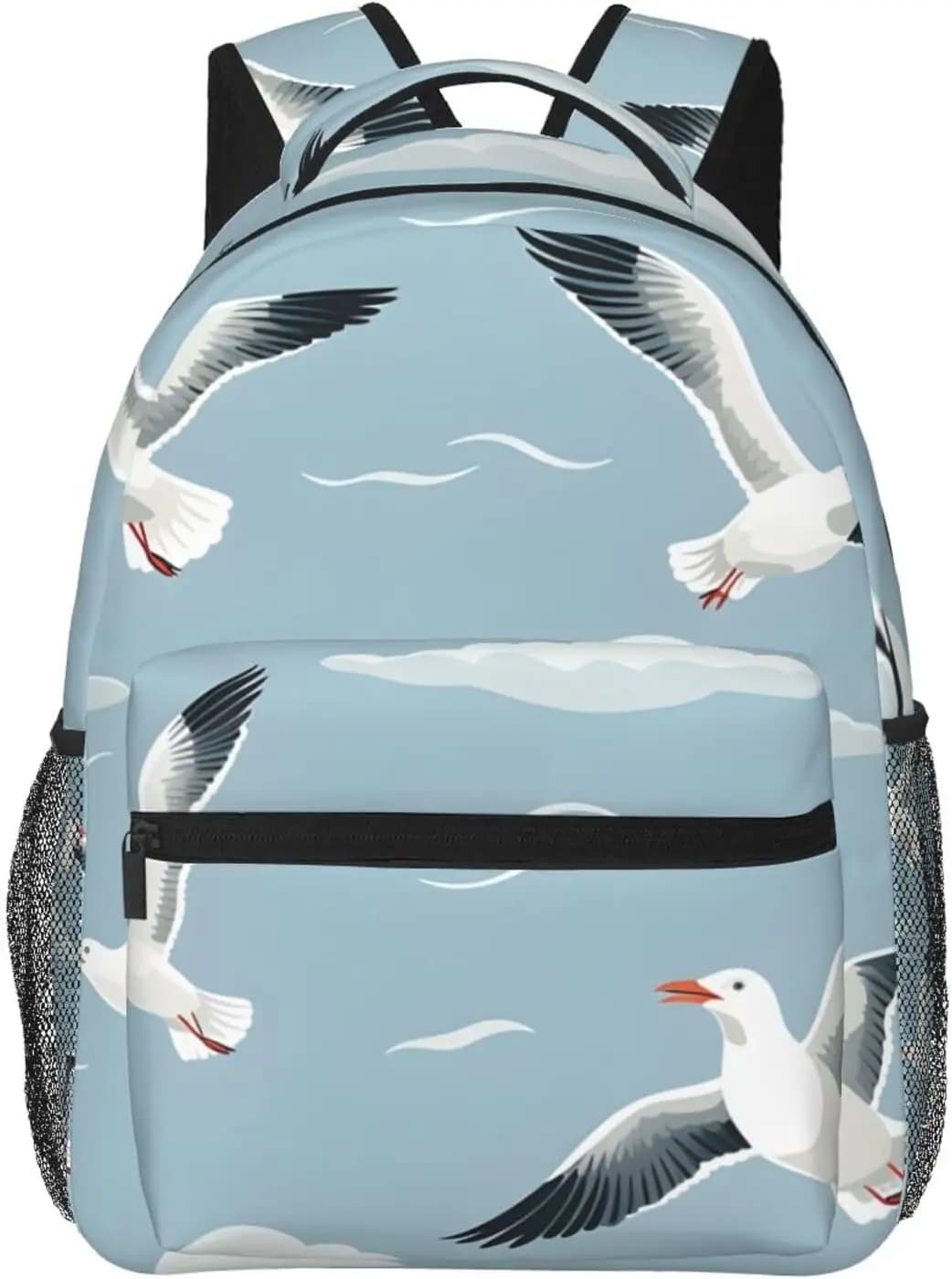 Zaino per laptop leggero con gabbiano carino Zaino leggero multiuso da viaggio casual Zaini universitari unisex per uomo donna