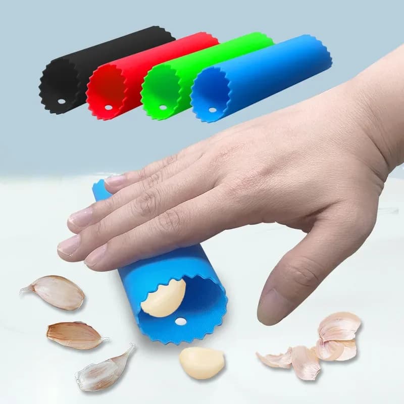 Rullo per sbucciare l'aglio - Dispositivo per la rimozione della pelle dell'aglio con tubo in silicone, guanti per aglio rapidi e facili da sbucciare, gadget da cucina per sbucciare