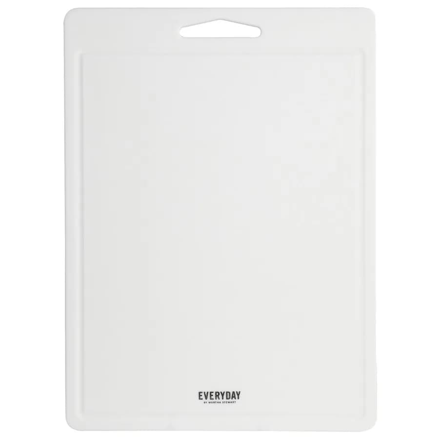 Everyday Fayer Polypropylene 18in x 13in Cutting Board in White