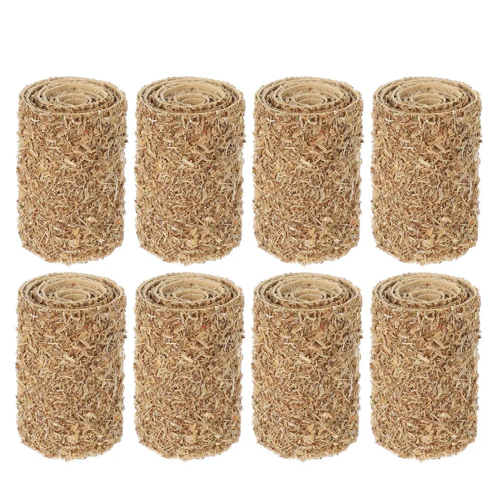 8 Pezzi Mini Blocchi a Forma di Balle di Fieno, Piccoli Fasci di Paglia per Accessori Casa delle Bambole, Decorazione Mini Giardino, Artigianato Raccolto Autunnale