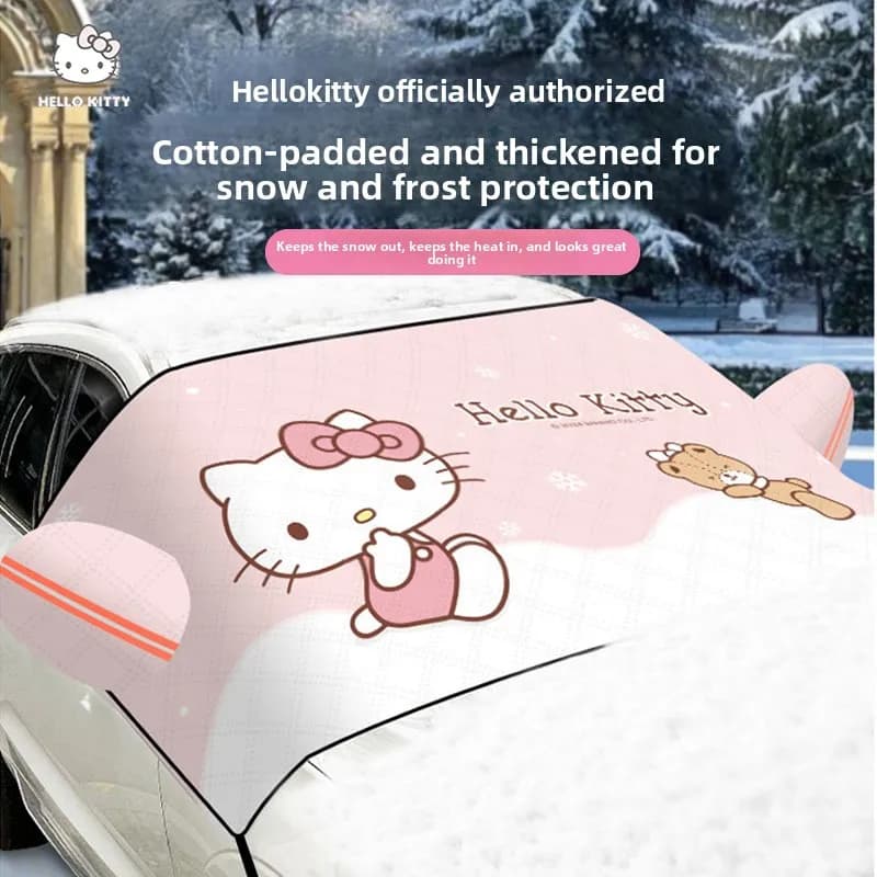 Parasole Hello Kitty per Parabrezza Auto, Protezione da Neve e Sole, Impermeabile, Copertura Magnetica per Parabrezza Anteriore Auto