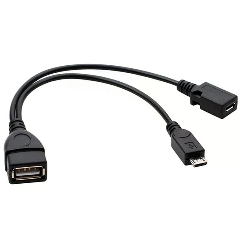 Cavo OTG 2 in 1 Micro USB Host Power Y Splitter Adattatore Terminale Porta USB Cavo Dati Maschio-Femmina per Flash Disk Smartphone