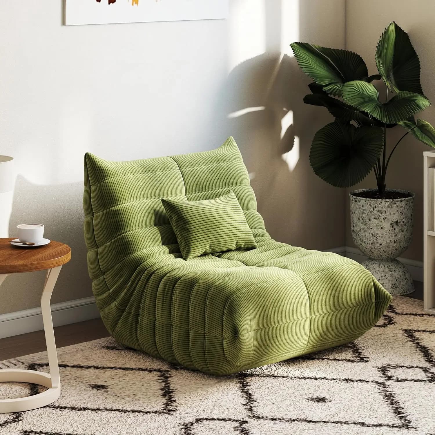 Bean Bag Chair with Pillow Adult Soft Memory Foam & Corduroy Living Room Bedroom Office, Customized