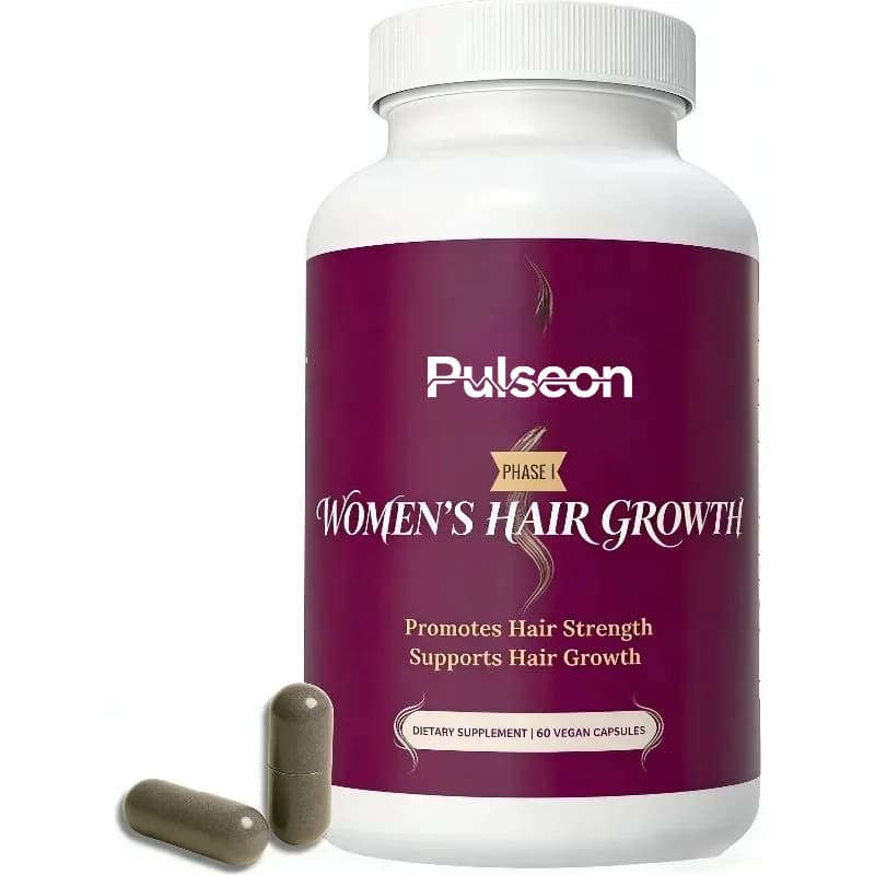 Female Hair Growth Supplement 100mg Iron, Biotin, and Vitamin C 60 Capsules Vegan Capsules