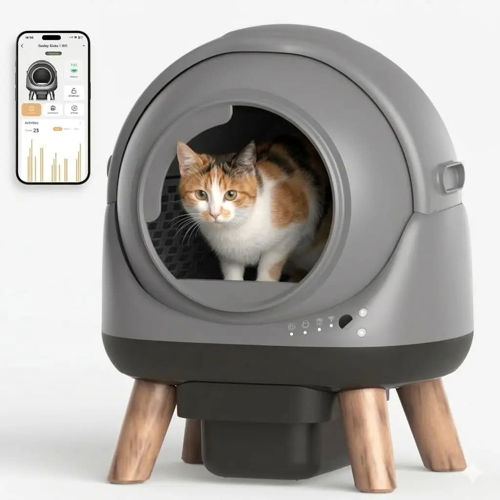 Usato, Come Nuovo - Lettiera Autopulente G1 per Gatti Multipli, Lettiera Automatica per Gatti con Controllo Tramite App Intelligente e H