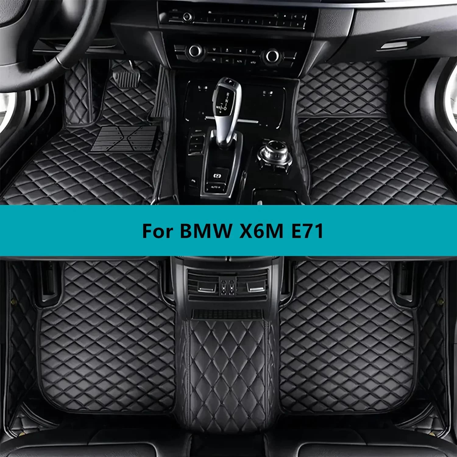 Car Floor Mats For BMW X6M E71 2009 2010 2011 2012 2013 2014 Full Set Leather All Weather Waterproof Car Floor Mats