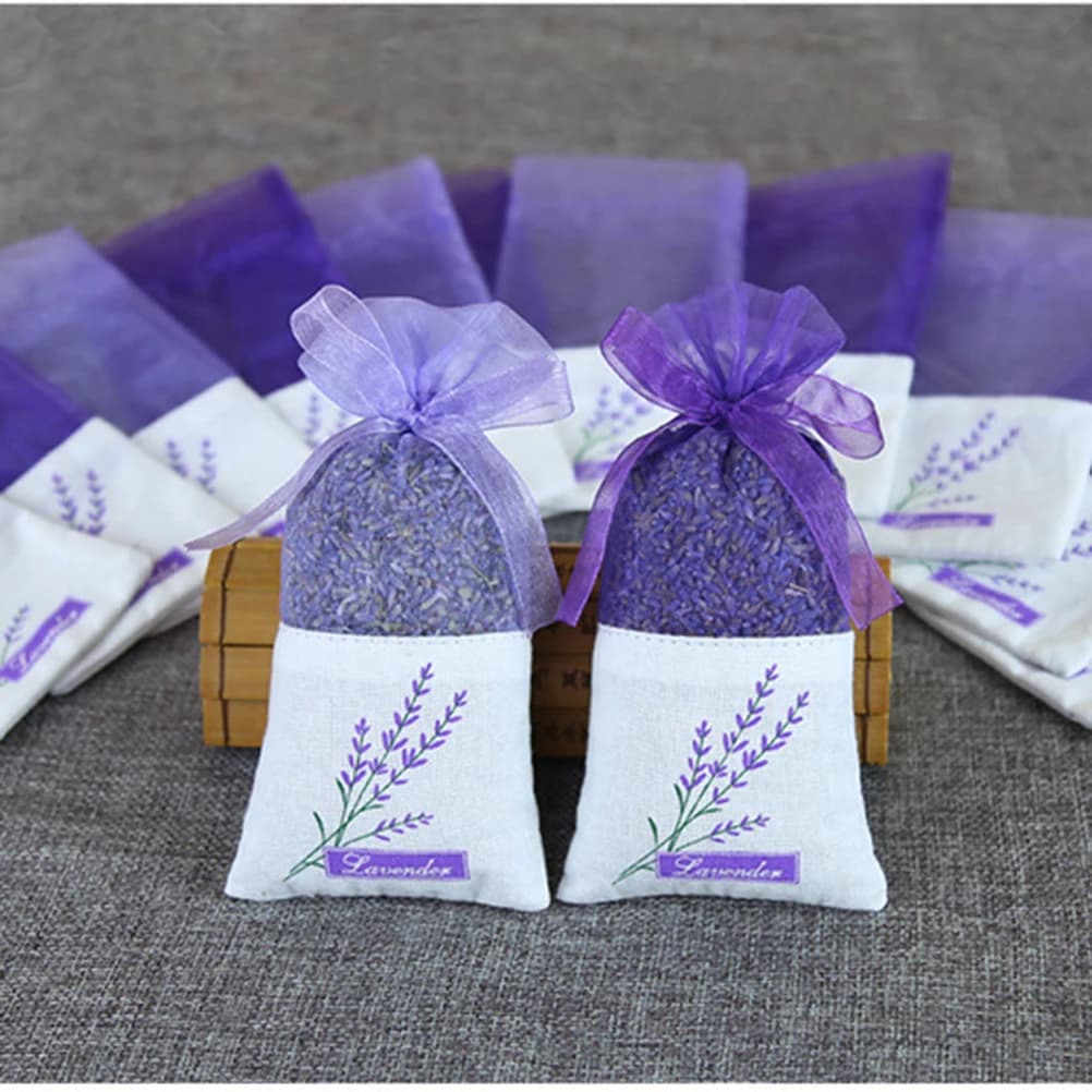 25 Sacchetti Vuoti per Lavanda, Bustine Profumate con Stampa Floreale per Fiori Secchi, Ideali per Rilassarsi e Dormire