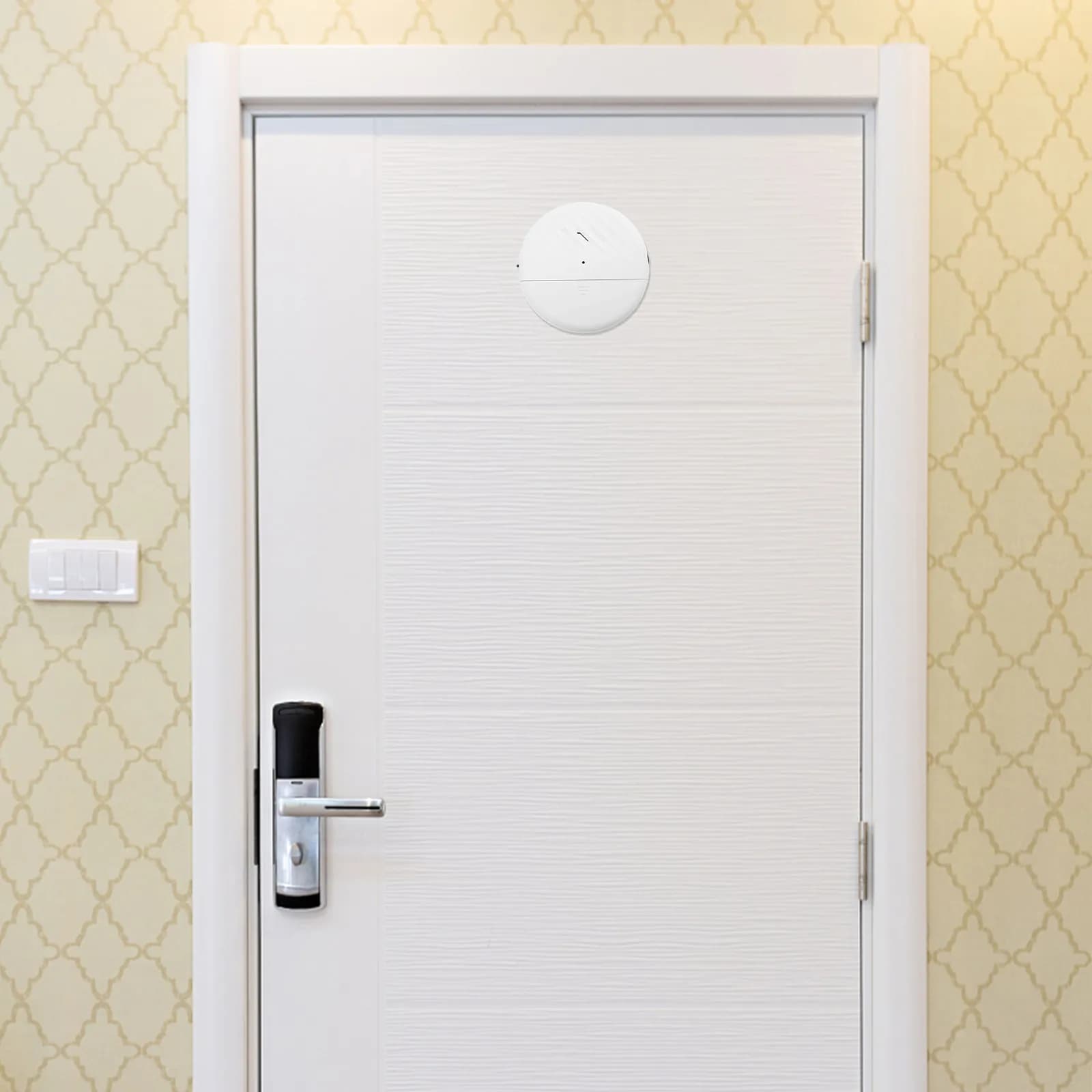 Allarme per Finestre e Porte 125Db Ultra-Sottile in Plastica con Sensore di Vibrazione Antifurto per Sicurezza Domestica