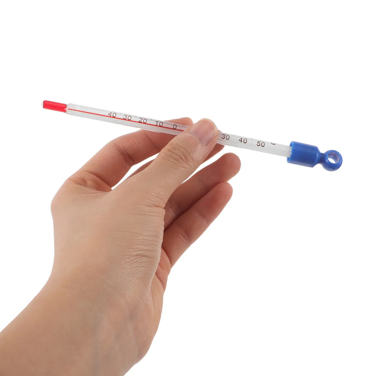Glass Thermometer Easy to Read for Wine, Beer, Kitchen Liquids, Wine Precision Temperature Measurement Tool