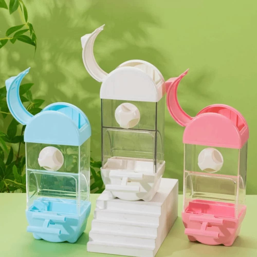 New PET Automatic Bird Feeder Transparent Hanging Parrot Feeder Waste Drawer Large Capacity Parakeet Food Bowl Cage Use