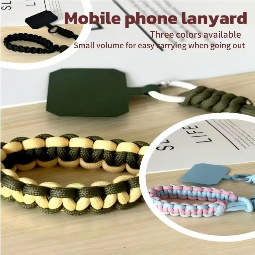 Cordino per cellulare regolabile stile polso corto fascia alta catena per telefono piastra con clip piastra nuovo cordino per bottiglia d'acqua esterno