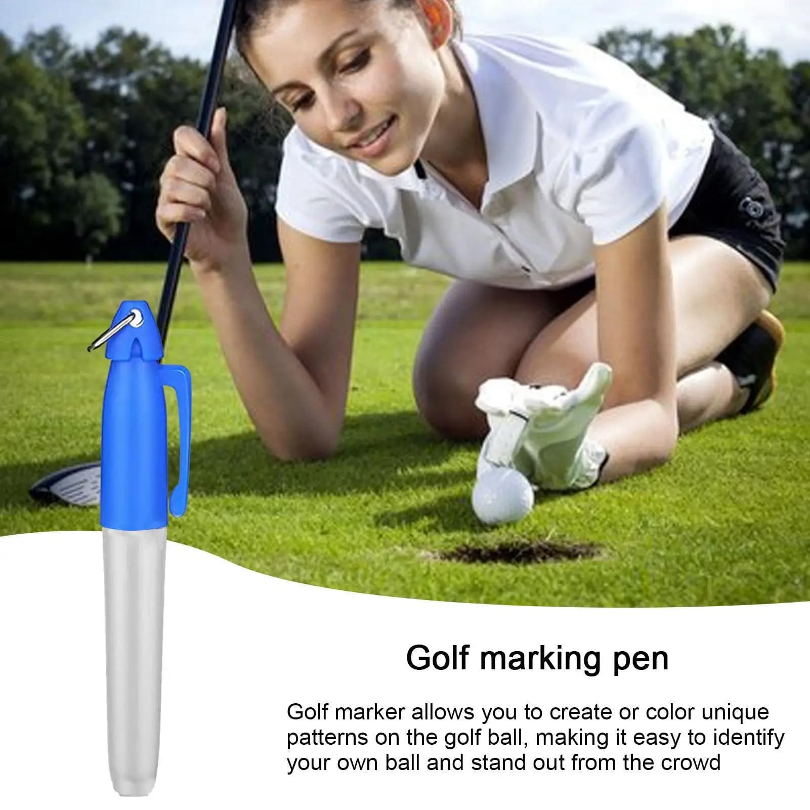 Stencil per marcatori di palline da golf, strumento di allineamento ad alta precisione, marcatore di linea per palline da golf, marcatore per palline da golf, ausilio per il putting.
