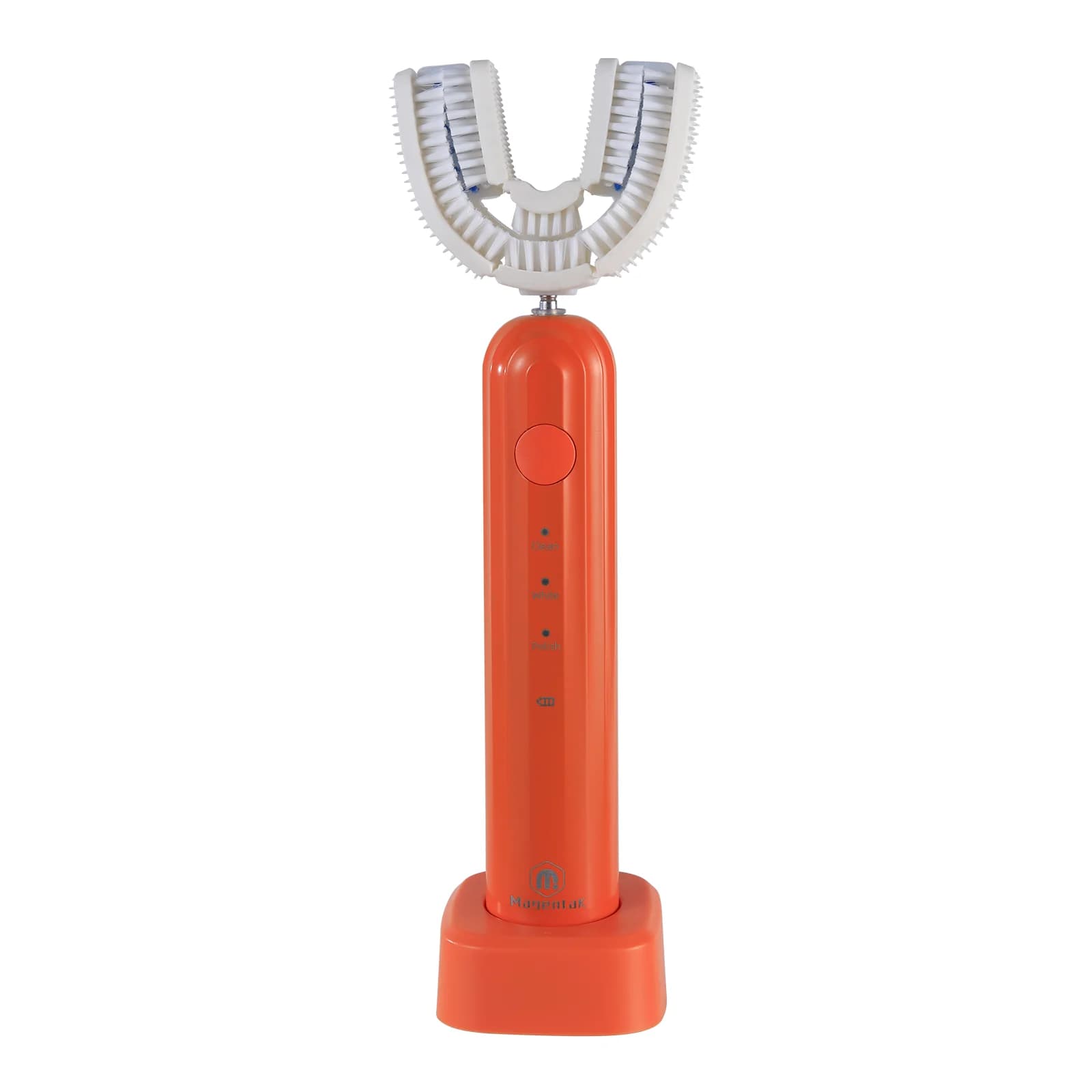 U-shaped ultrasonic brush for adults, 360-degree electric toothbrush, wireless charging, waterproof IPX7 nylon