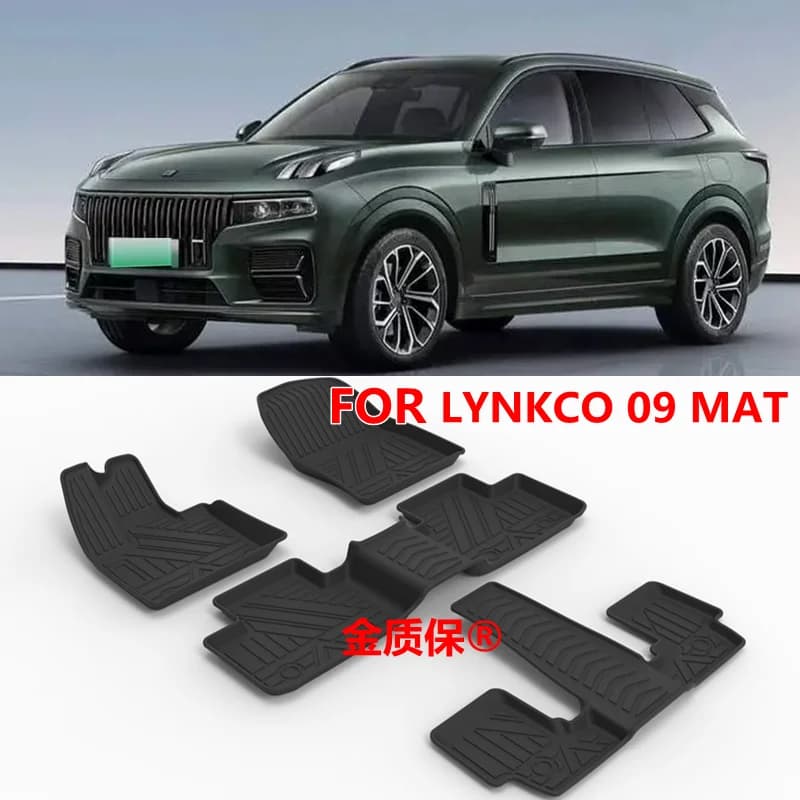 Tappetini per auto LYNK CO 09, tappetini per tutte le stagioni, tappetino per bagagliaio LYNKCO 09, set completo rifilabile per LYNK CO 09, tappetini impermeabili Lynkco 09