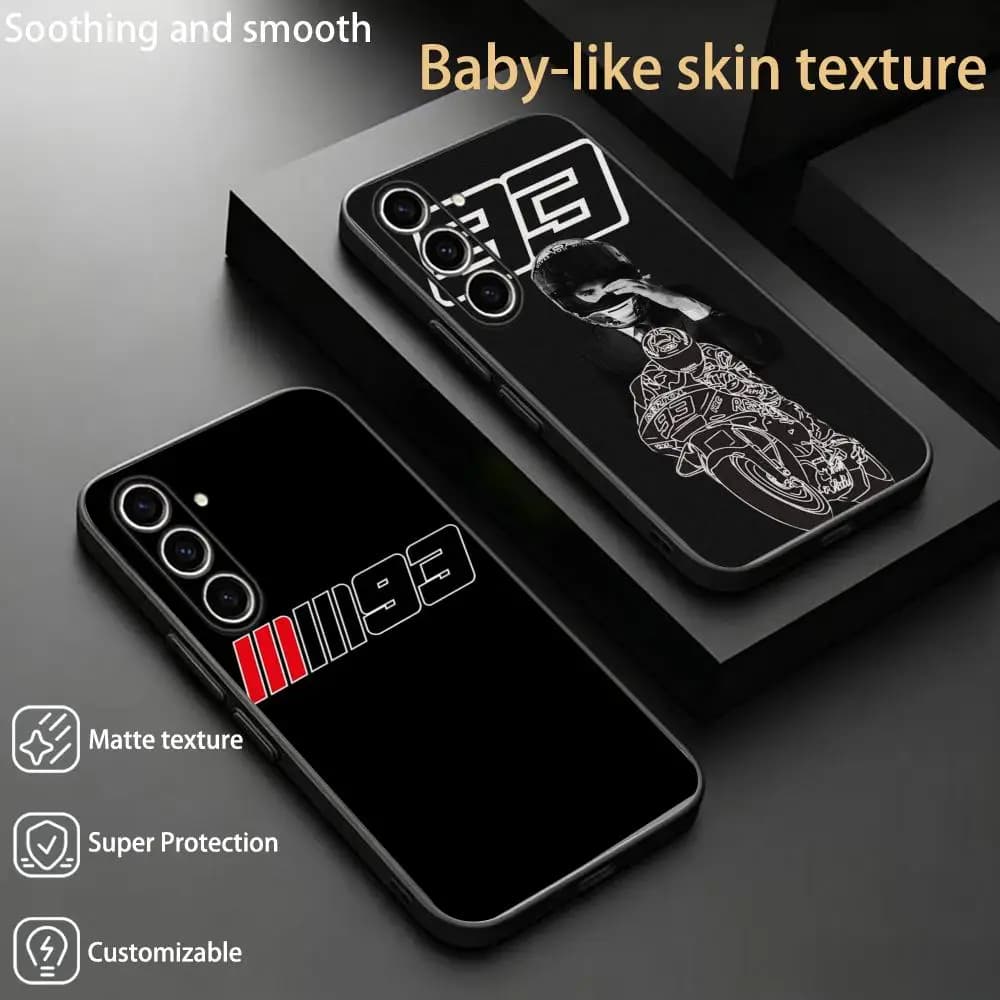 Fashion cool M-MotoGP 93 ins Phone Case For Samsung Galaxy S26 S25 S24 S23 S22 S21 Plus Ultra Fold A Soft Black