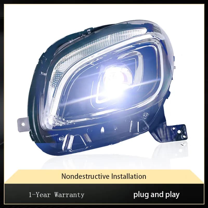 Car Styling Lampada frontale per Benz SMART W453 Fari 2015-2019 Faro a LED Lente per proiettore DRL Accessori auto