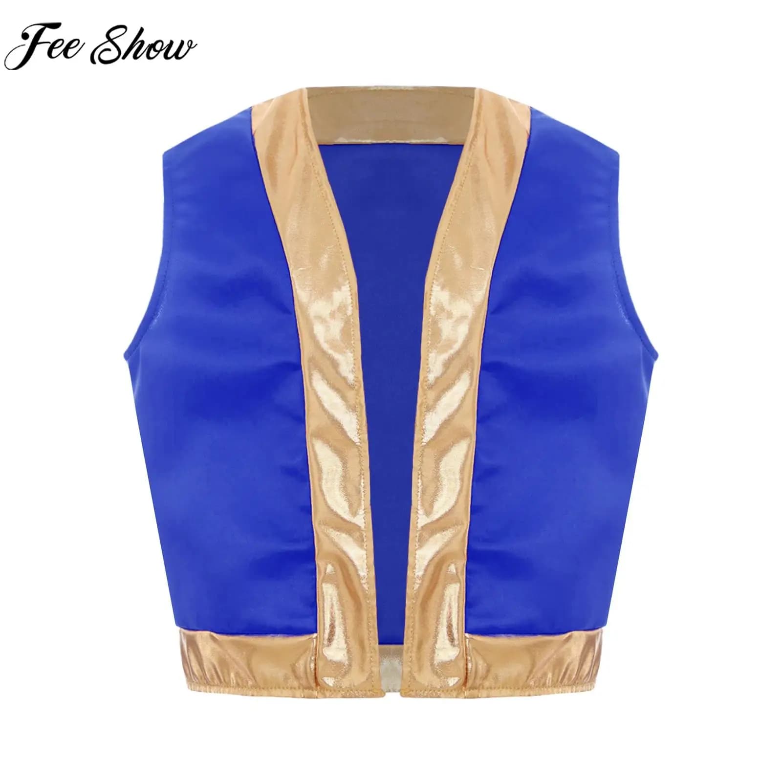 Boys Girls Halloween Toad Game Character Cosplay Vest Open Front Loose Waistcoat Carnival Party Super Brother Role Play Costume
