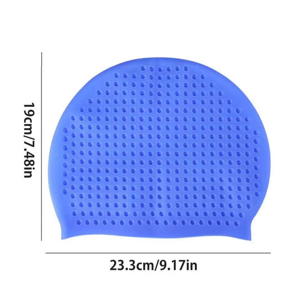 Silicone swim cap for men woman waterproof bathroom headset to keep hair long dry adult swim headphones anti-slip for swimming workout competition