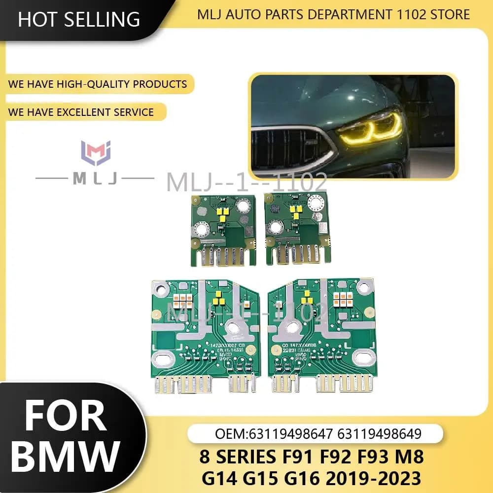 Per BMW Serie 8 F91 F92 F93 M8 G14 G15 G16 2019-2023 63119498647 63119498649 Accessori Auto Modulo Chip DRL Giallo Limone US