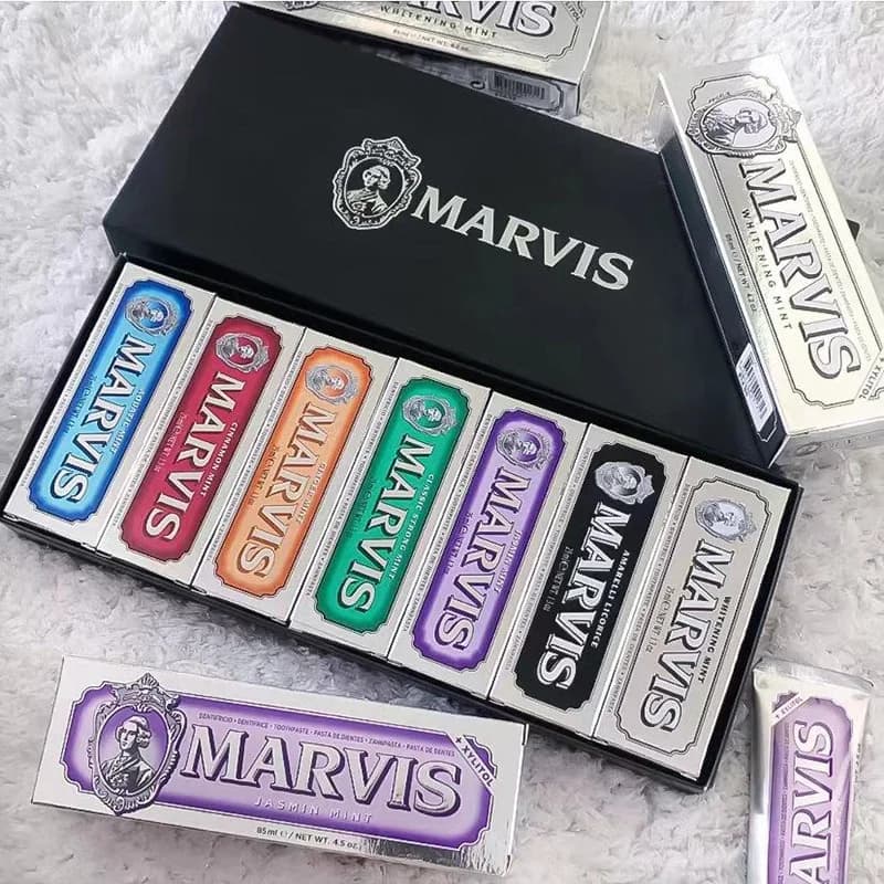 Original Dentifricio Italian Marvis Whitening Menta, Refresh the Alta, Removes the Masks of Smoke, Whitening Tooths