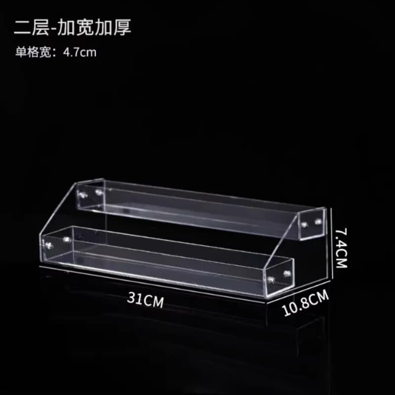 2 Level Exhibitor in Transparent Acrylic, Multifunction Ladder Support for Lipsticks, Cypries, Umbrellas and Makeup Kit