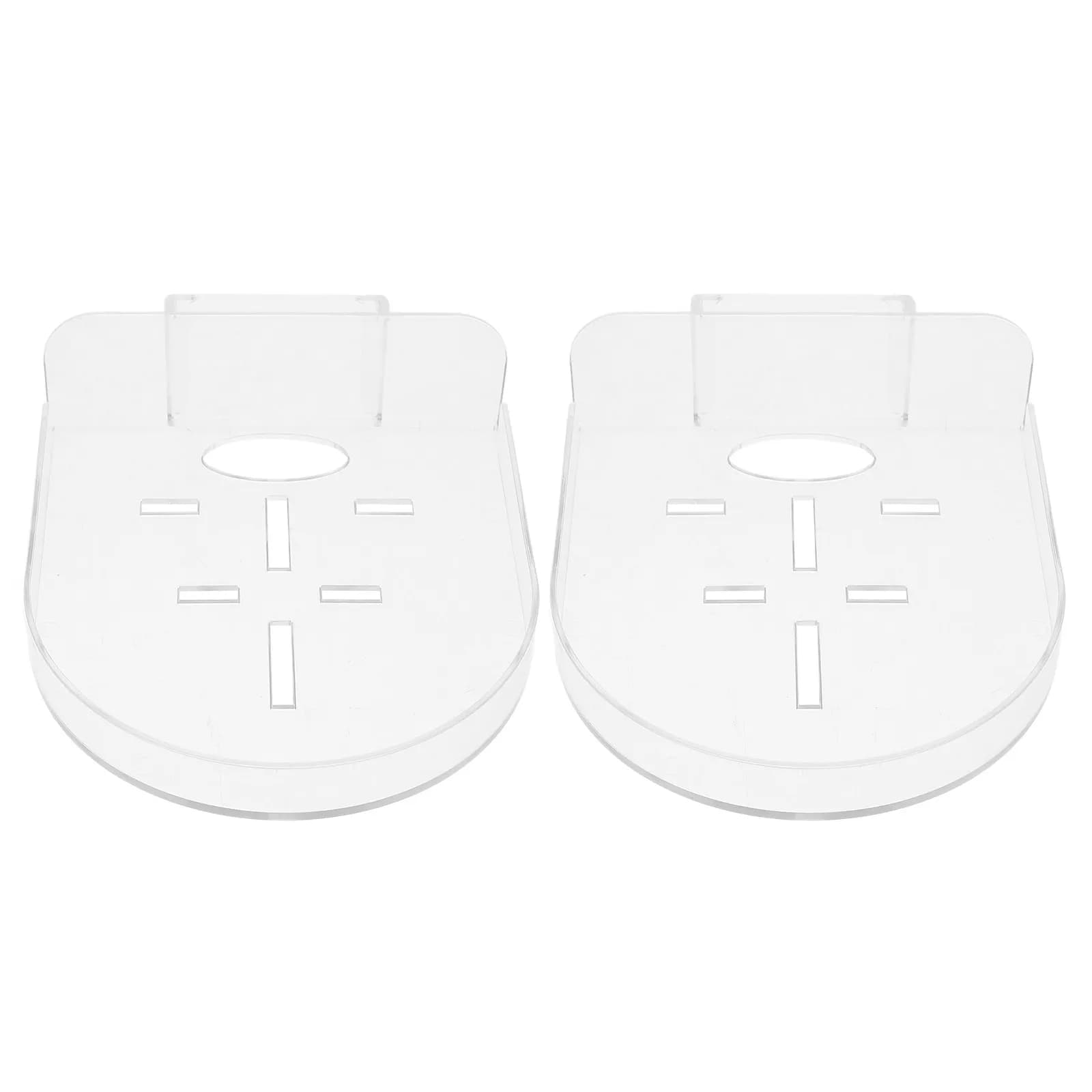 2Pcs Damage-Free Removable Camera Wall Mount Tray Stable Floating Shelf for Security Camera Baby Monitor Small Spaces Clear Wall
